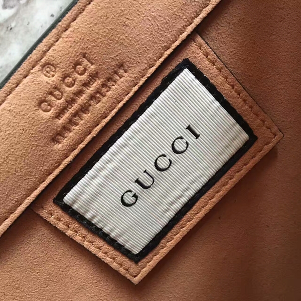 Gucci Ghost Calfskin Leather Shopper Bag 414476 Pink&Black