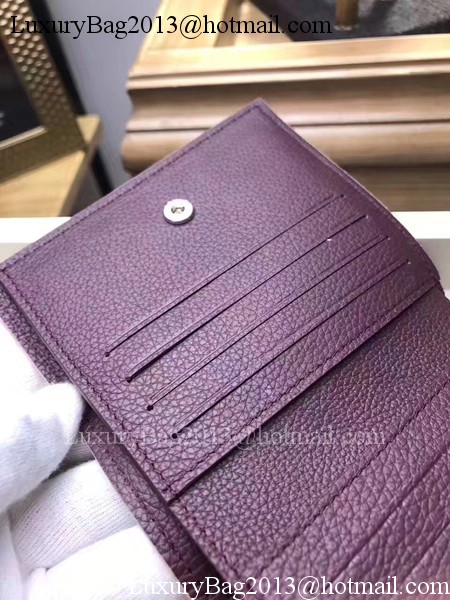 Louis Vuitton Calf Leather LOCKME II COMPACT WALLET M64309 Wine