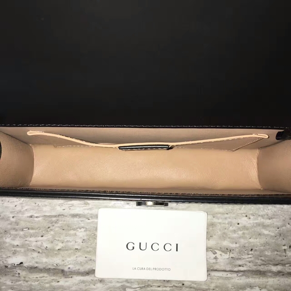 Gucci Now PYTHON Shoulder Bag 453753 Black