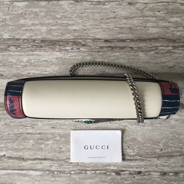 Gucci Now PYTHON Shoulder Bag 453753 White