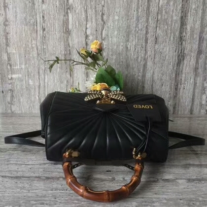Gucci Queen Margaret Quilted Leather Top Handle Bag A476531 Black
