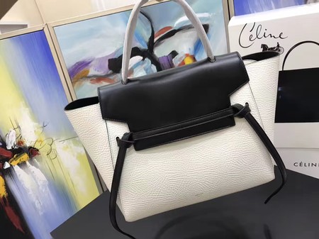 Celine Belt Bag Original Litchi Leather C3349 White&Black