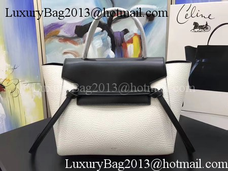 Celine Belt Bag Original Litchi Leather C3349 White&Black