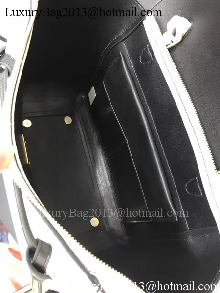 Celine Belt Bag Original Litchi Leather C3349 White&Black