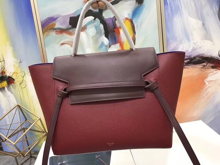 Celine Belt Bag Original Litchi Leather C3349 Wine