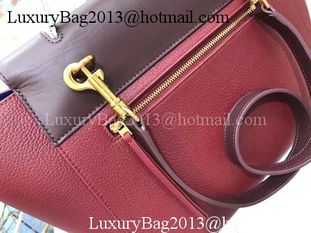 Celine Belt Bag Original Litchi Leather C3349 Wine