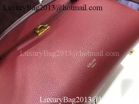 Celine Belt Bag Original Litchi Leather C3349 Wine