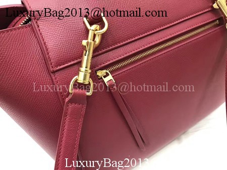 Celine Belt Bag Original Palm Skin Leather C3349 Wine