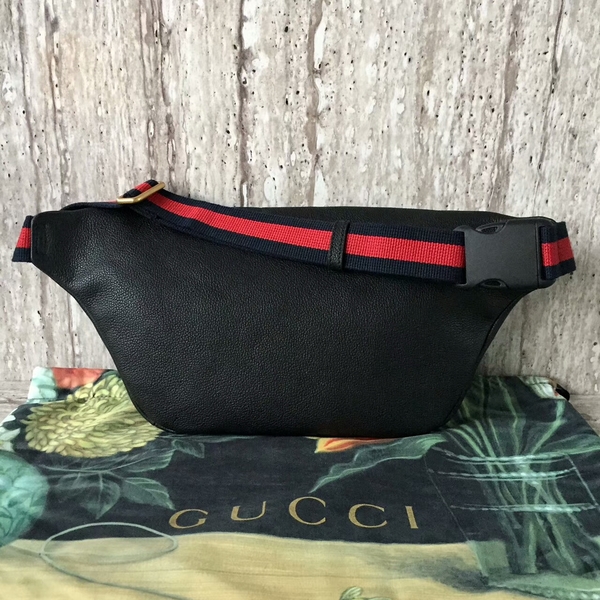 Gucci Calfskin Leather Pocket 493869 Black