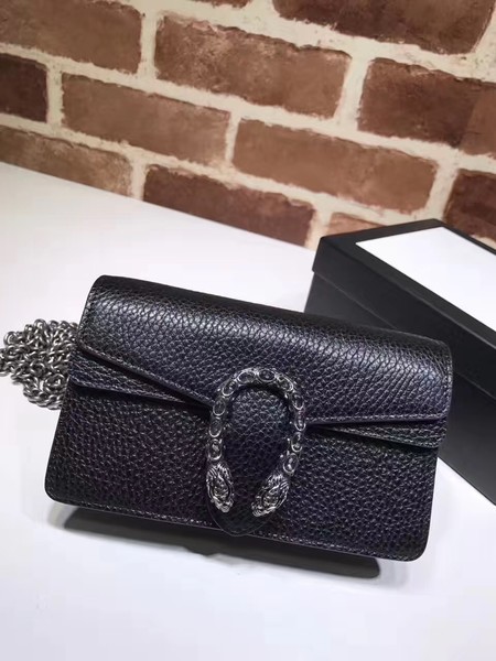 Gucci Dionysus Leather Super mini Bag 476432 Black