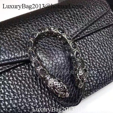 Gucci Dionysus Leather Super mini Bag 476432 Black