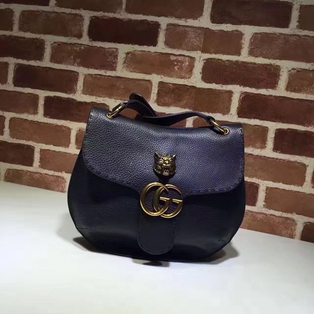 Gucci GG Marmont Leather Shoulder Bag 409154 Black