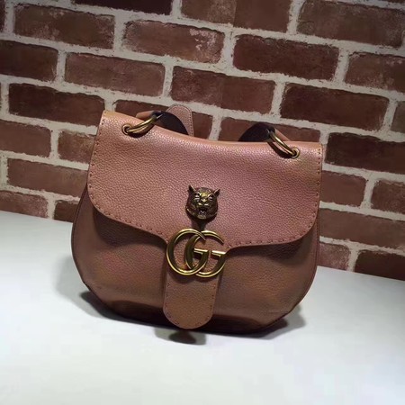 Gucci GG Marmont Leather Shoulder Bag 409154 Brown