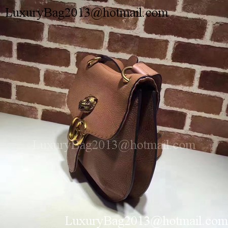 Gucci GG Marmont Leather Shoulder Bag 409154 Brown