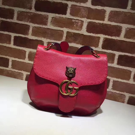 Gucci GG Marmont Leather Shoulder Bag 409154 Red