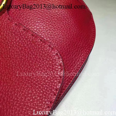 Gucci GG Marmont Leather Shoulder Bag 409154 Red
