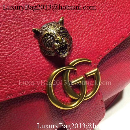 Gucci GG Marmont Leather Shoulder Bag 409154 Red