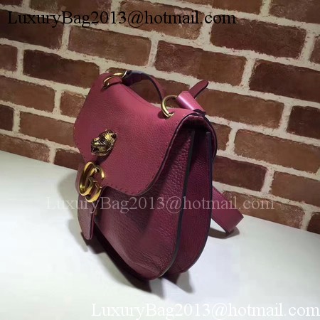 Gucci GG Marmont Leather Shoulder Bag 409154 Wine
