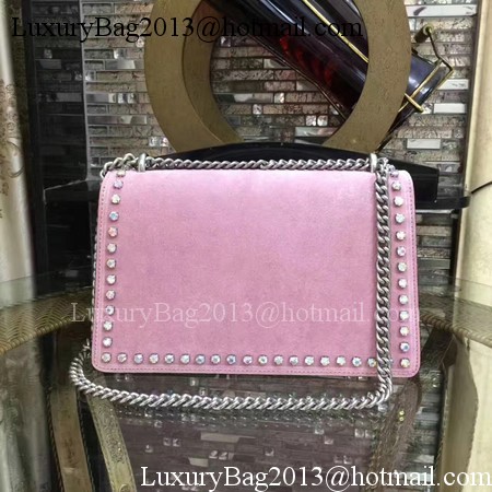 Gucci Dionysus Suede Shoulder Bag with Crystals 400249 Pink