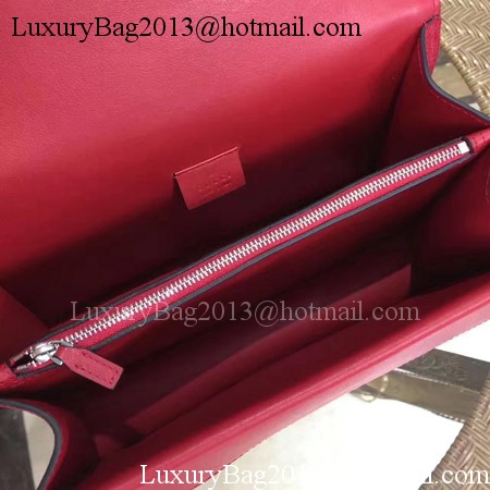 Gucci Dionysus Suede Shoulder Bag with Crystals 400249 Red