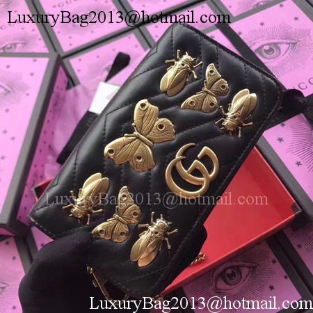 Gucci GG Marmont Animal Studs mini Bag 488426 Black