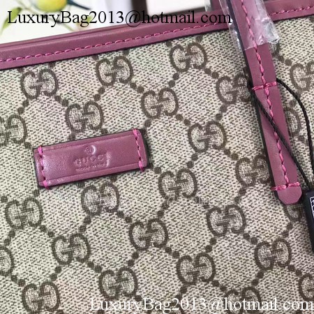 Gucci GG Supreme Canvas Tote Bag 353440 Rose