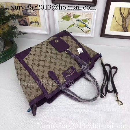 Gucci GG Supreme Canvas Tote Bag 368925 Purple