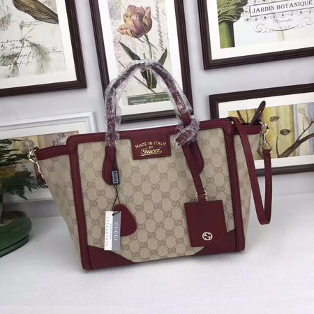 Gucci GG Supreme Canvas Tote Bag 368925 Wine