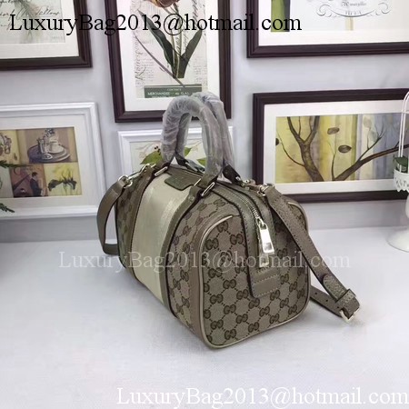 Gucci Vintage Web Canvas Denim Bonton Bag 269876 Wheat