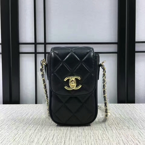 Chanel Sheepskin Leather Shoulder Bag 7023 Black