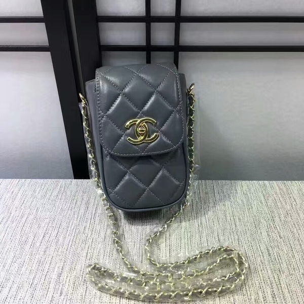 Chanel Sheepskin Leather Shoulder Bag 7023 Grey