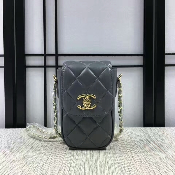 Chanel Sheepskin Leather Shoulder Bag 7023 Grey