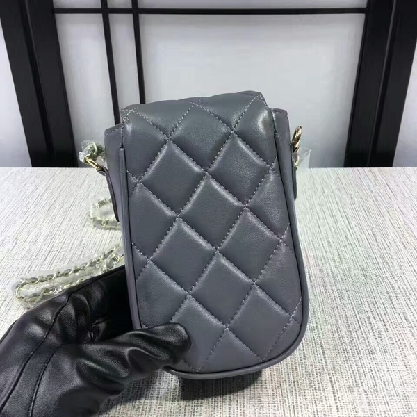 Chanel Sheepskin Leather Shoulder Bag 7023 Grey