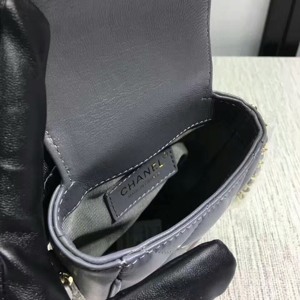 Chanel Sheepskin Leather Shoulder Bag 7023 Grey