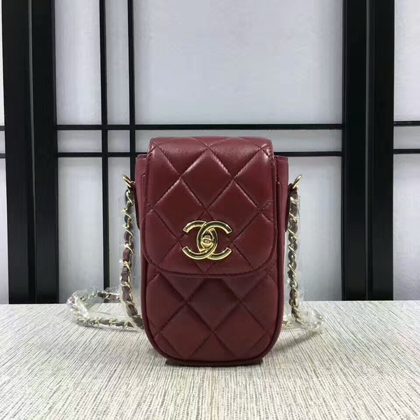 Chanel Sheepskin Leather Shoulder Bag 7023 Wine