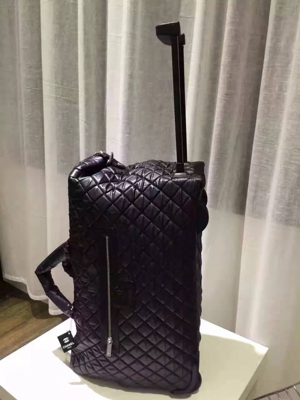 Chanel Sheepskin Leather Travel Bag 17821 Black