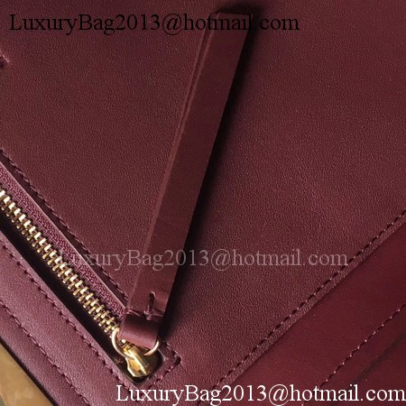 Celine Cabas Clasp Bag Smooth calfskin C90056 Wine