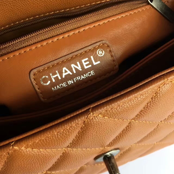 Chanel Tote Bag Brown Original Calfskin Leather 92990 Silver