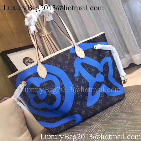 Louis Vuitton MONOGRAM Canvas NEVERFULL MM M41050 Blue