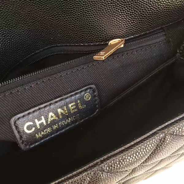 Chanel Tote Bag Black Original Calfskin Leather 92990 Glod