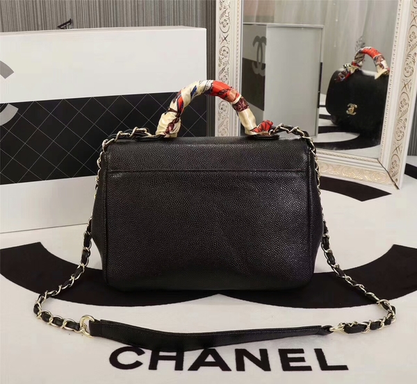 Chanel Original Calfskin Leather Shoulder Bag 8123 Black