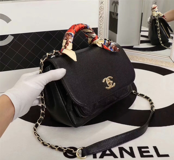 Chanel Original Calfskin Leather Shoulder Bag 8123 Black