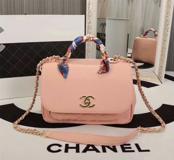 Chanel Original Calfskin Leather Shoulder Bag 8123 Pink