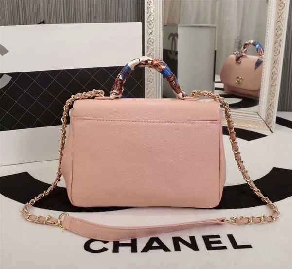 Chanel Original Calfskin Leather Shoulder Bag 8123 Pink