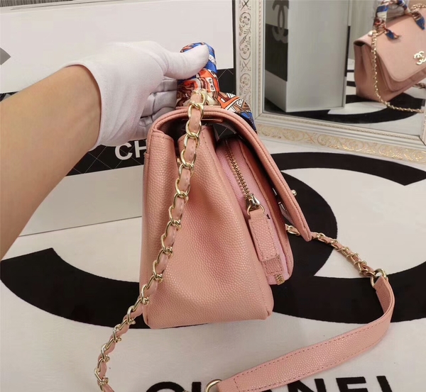 Chanel Original Calfskin Leather Shoulder Bag 8123 Pink