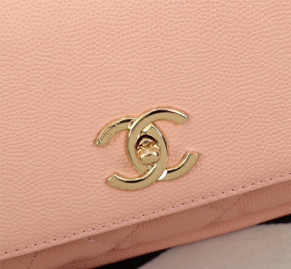 Chanel Original Calfskin Leather Shoulder Bag 8123 Pink