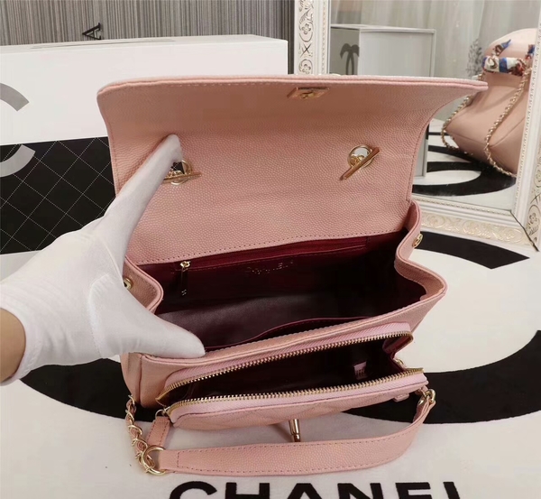 Chanel Original Calfskin Leather Shoulder Bag 8123 Pink