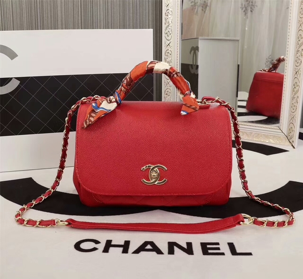 Chanel Original Calfskin Leather Shoulder Bag 8123 Red