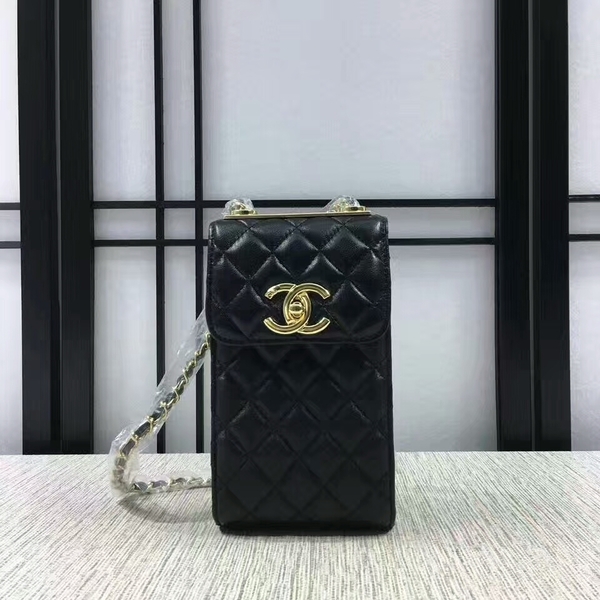 Chanel Sheepskin Leather Shoulder Bag 84074 Black