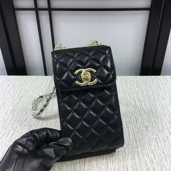 Chanel Sheepskin Leather Shoulder Bag 84074 Black